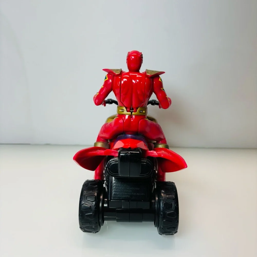 Red Power Ranger on 4 Wheeler Flipping Head 2004 Bandai Rare NO REMOTE CONTROL!